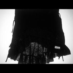 Free spirit organic black high low skirt.